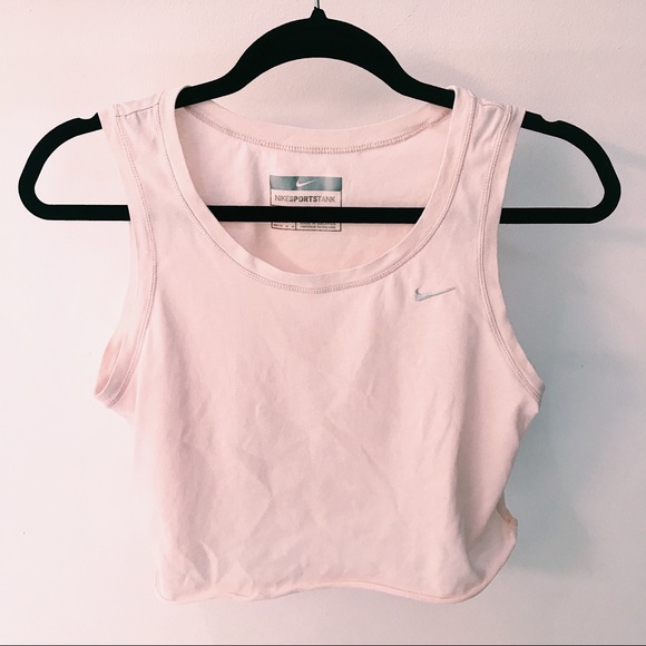 NIKE BABY PINK CROPPED TANK TOP - Picture 2 of 6